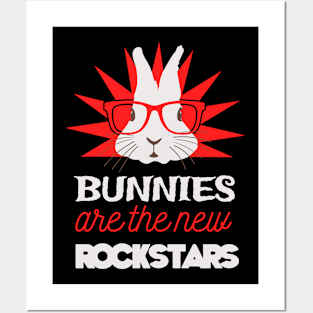 Bunnies are rockstars Posters and Art